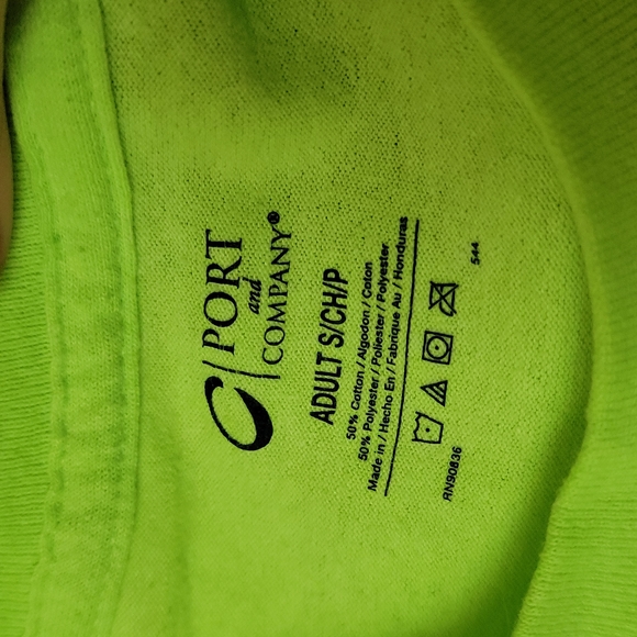 Neon Lime Green Port and Company CPTA Volunteer Shirt - Picture 5 of 8